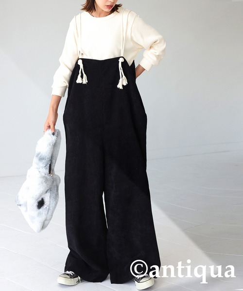 antiqua（アンティカ）の「コーデュロイサロペット（サロペット/オーバーオール・レディース・アッシュグレー/ブラック/ブラウン/オフホワイト・FREE）」の15枚目の写真