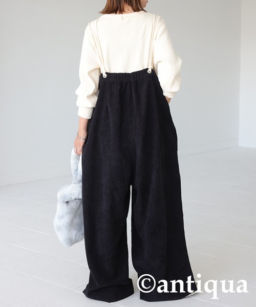 antiqua（アンティカ）の「コーデュロイサロペット（サロペット/オーバーオール・レディース・アッシュグレー/ブラック/ブラウン/オフホワイト・FREE）」の12枚目の写真