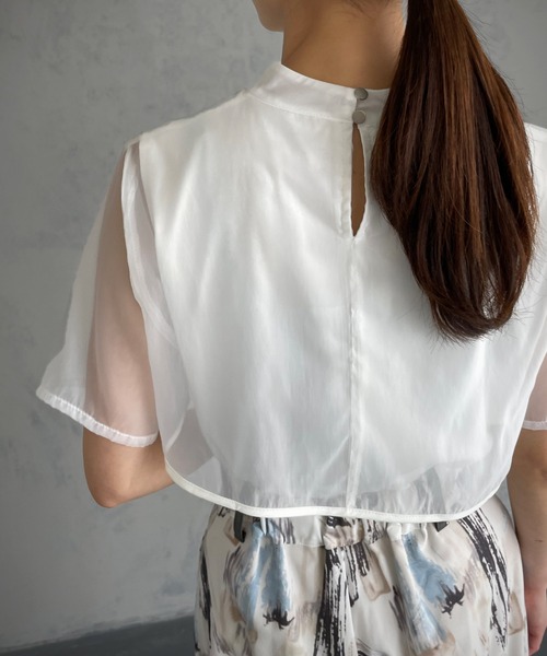 &g'aime（アンジェム）の「【&g’aime】シアーレイヤードトップス（Tシャツ/カットソー・レディース・ホワイト/ブラック/ブラウン・FREE）」の19枚目の写真