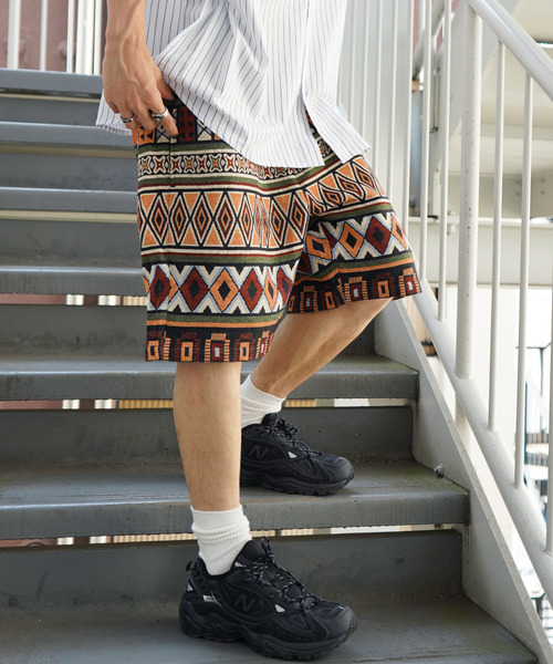 VENCEEXCHANGE（ヴァンスエクスチェンジ）の「ゴブランショートパンツ（その他パンツ・メンズ・ホワイト/ベージュ/オレンジ・M/L）」の4枚目の写真