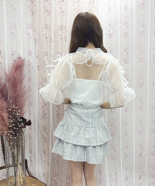 Swankiss(スワンキス)の「PI tiered tweed S/K(スカート・レディース・ベージュ/ブラック/グレー・FREE)」の13枚目の写真