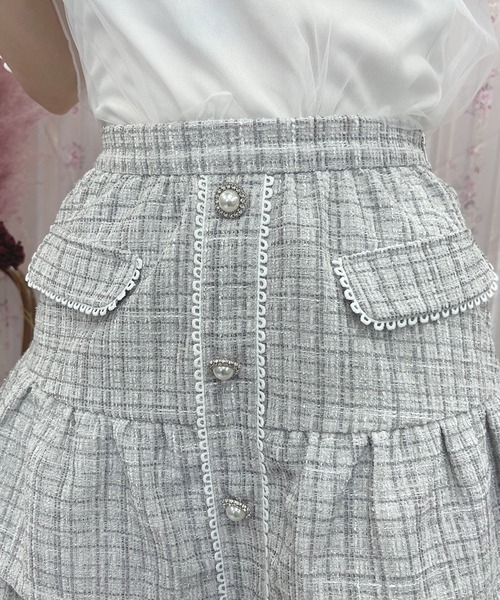 Swankiss(スワンキス)の「PI tiered tweed S/K(スカート・レディース・ベージュ/ブラック/グレー・FREE)」の12枚目の写真