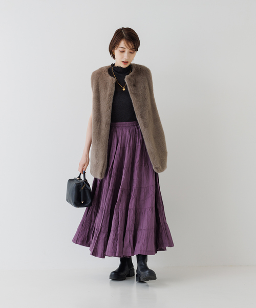 MARIHA（マリハ）の「MARIHA 草原の虹のスカート（スカート・レディース・ブラック/パープル・フリー）」の13枚目の写真