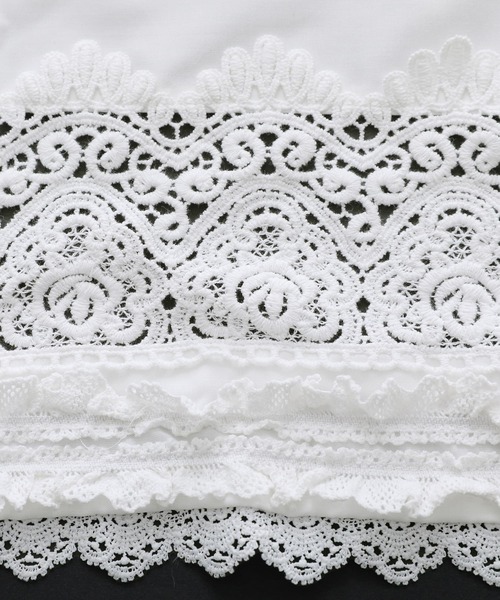 somari imagination（ソマリ イマジネーション）の「『レースデザインパーカーカットソー』（Tシャツ/カットソー・レディース・オフホワイト/ブラック・2/1）」の16枚目の写真