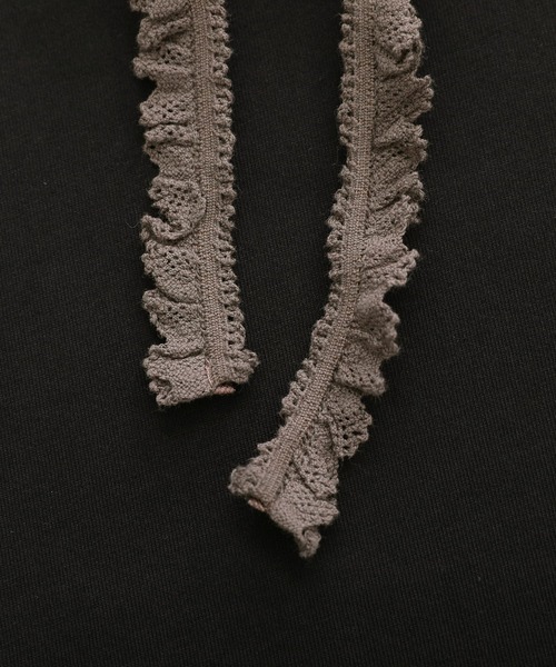 somari imagination（ソマリ イマジネーション）の「『レースデザインパーカーカットソー』（Tシャツ/カットソー・レディース・オフホワイト/ブラック・2/1）」の11枚目の写真