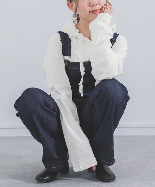 somari imagination（ソマリ イマジネーション）の「『レースデザインパーカーカットソー』（Tシャツ/カットソー・レディース・オフホワイト/ブラック・2/1）」の21枚目の写真