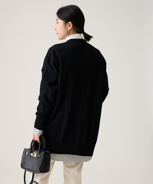 journal standard L'essage（ジャーナルスタンダードレサージュ）の「cash feel wool Vネックカーディガン（カーディガン/ボレロ・レディース・ブラック/ブラウン/レッド・FREE）」の10枚目の写真