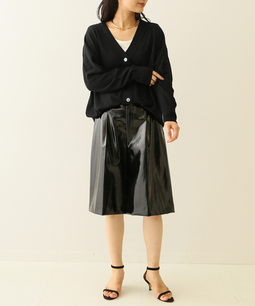 journal standard L'essage（ジャーナルスタンダードレサージュ）の「cash feel wool Vネックカーディガン（カーディガン/ボレロ・レディース・ブラック/ブラウン/レッド・FREE）」の14枚目の写真