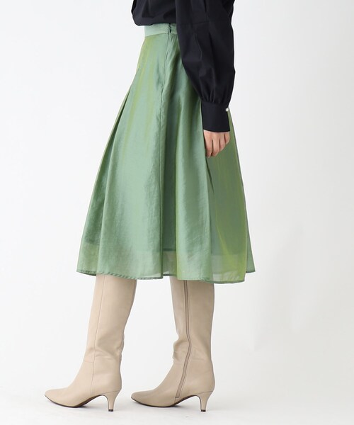 index（インデックス）の「◆シャンブレーフレアスカート【WEB限定サイズ】（スカート・レディース・ガンメタ/グリーン系その他5/ピンク系その他2・40/38/42/36）」の18枚目の写真