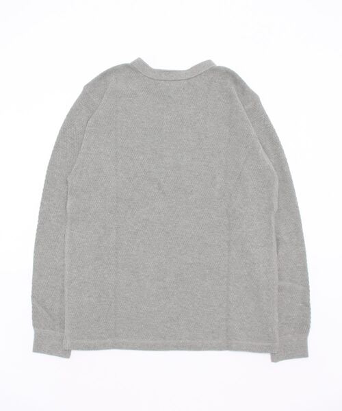 BACK NUMBER(バックナンバー)の「【BACK NUMBER】ヘビーハニカムヘンリーロンT(Tシャツ/カットソー・メンズ・グレー/ブラック/ホワイト・XL/L/M/S)」の4枚目の写真