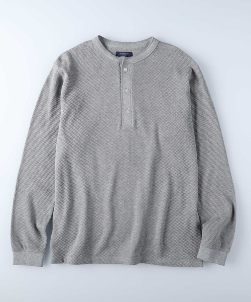 BACK NUMBER(バックナンバー)の「【BACK NUMBER】ヘビーハニカムヘンリーロンT(Tシャツ/カットソー・メンズ・グレー/ブラック/ホワイト・XL/L/M/S)」の7枚目の写真