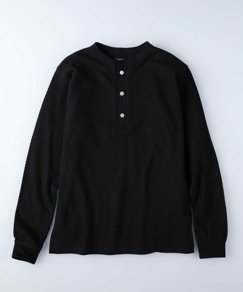 BACK NUMBER(バックナンバー)の「【BACK NUMBER】ヘビーハニカムヘンリーロンT(Tシャツ/カットソー・メンズ・グレー/ブラック/ホワイト・XL/L/M/S)」の12枚目の写真