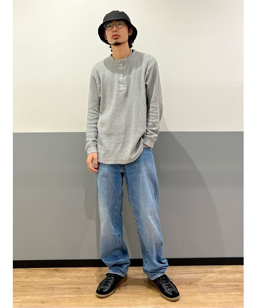 BACK NUMBER(バックナンバー)の「【BACK NUMBER】ヘビーハニカムヘンリーロンT(Tシャツ/カットソー・メンズ・グレー/ブラック/ホワイト・XL/L/M/S)」の14枚目の写真
