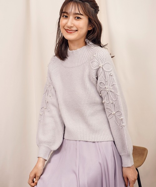 ★新品★ ノエラ　フラッティーフラワーニット NOELA（ノエラ）の「フラワーレースニット（ニット/セーター）」 - WEAR