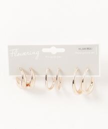 Flowering｜フラワーリングのピアス（両耳用）（リング・フープ）通販 