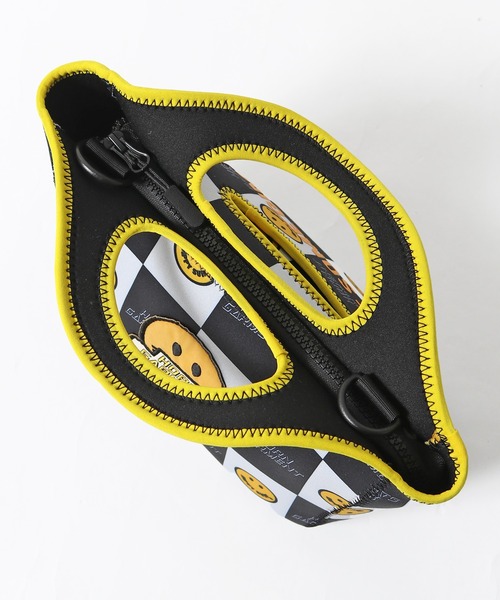 HORN GARMENT - coco 中古 ホーンガーメント HORN GARMENT カートバッグ 黒×白×黄 ネオプレーン素材 スマイル柄 ショルダー付き HORN GARMENT - coco 中古 ホーンガーメント HORN GARMENT