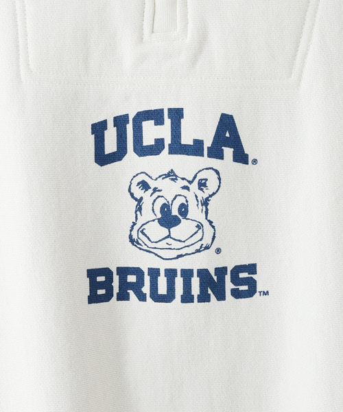 UCLA（ユーシーエルエー）の「【UCLA×JOURNAL STANDARD】別注 ハーフジップスウェット（スウェット・メンズ・ホワイト/ブラック/ピンク/イエロー/ライトグリーン/ダークブルー・MEDIUM/LARGE）」の19枚目の写真