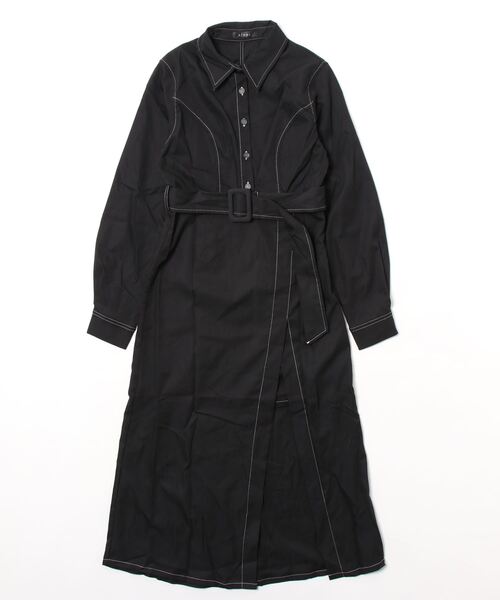 clear（クリア）の「サイドスリットロングワンピース（ワンピース・レディース・カーキ/ブラック・F）」の6枚目の写真