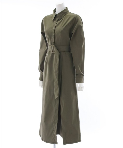 clear（クリア）の「サイドスリットロングワンピース（ワンピース・レディース・カーキ/ブラック・F）」の12枚目の写真