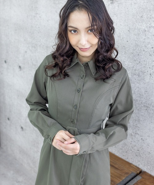 clear（クリア）の「サイドスリットロングワンピース（ワンピース・レディース・カーキ/ブラック・F）」の19枚目の写真