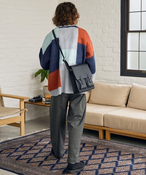 MONO-MART LADY'S（モノマートレディース）の「モヘアタッチニットカーディガン/アーガイル柄/カラーブロック柄（カーディガン/ボレロ・レディース・ピンク/グリーン/グレー/ベージュ・FREE）」の20枚目の写真