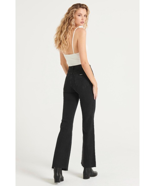 ROLLA'S（ローラス）の「EASTCOAST CROP FLARE（デニムパンツ・レディース・ブラック・24/25/26）」の4枚目の写真