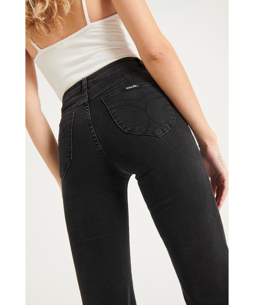 ROLLA'S（ローラス）の「EASTCOAST CROP FLARE（デニムパンツ・レディース・ブラック・24/25/26）」の2枚目の写真