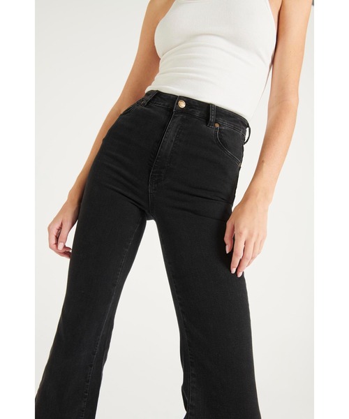 ROLLA'S（ローラス）の「EASTCOAST CROP FLARE（デニムパンツ・レディース・ブラック・24/25/26）」の6枚目の写真