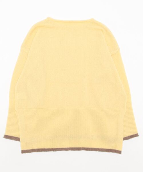 KOBE LETTUCE（コウベレタス）の「ボートネックゆったりニットトップス（ニット/セーター・レディース・イエロー/オレンジ/サックスブルー系/ホワイト×ブラック/ピンク系その他/グレイッシュベージュ・FREE）」の16枚目の写真
