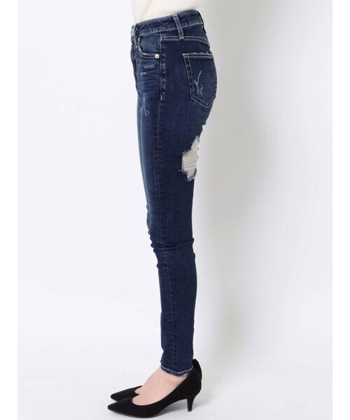 GYDA(ジェイダ)の「ミドルウエスト BOTH RIPPED スキニーデニムパンツ(デニムパンツ・レディース・インディゴブルー/ブルー・X-SMALL/SMALL/MEDIUM)」の21枚目の写真