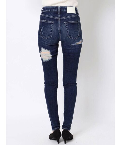 GYDA(ジェイダ)の「ミドルウエスト BOTH RIPPED スキニーデニムパンツ(デニムパンツ・レディース・インディゴブルー/ブルー・X-SMALL/SMALL/MEDIUM)」の22枚目の写真