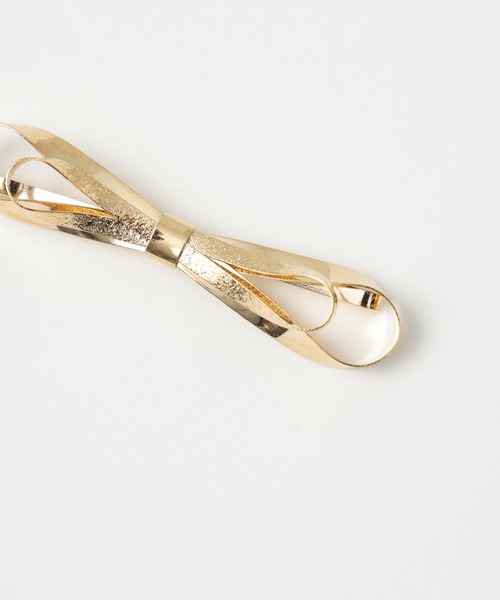 one after another NICE CLAUP(ワンアフターアナザーナイスクラップ)の「メタルリボンピン(2個セット)(ヘアピン・レディース・シルバー/ゴールド・FREE)」の7枚目の写真