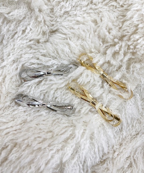 one after another NICE CLAUP(ワンアフターアナザーナイスクラップ)の「メタルリボンピン(2個セット)(ヘアピン・レディース・シルバー/ゴールド・FREE)」の9枚目の写真