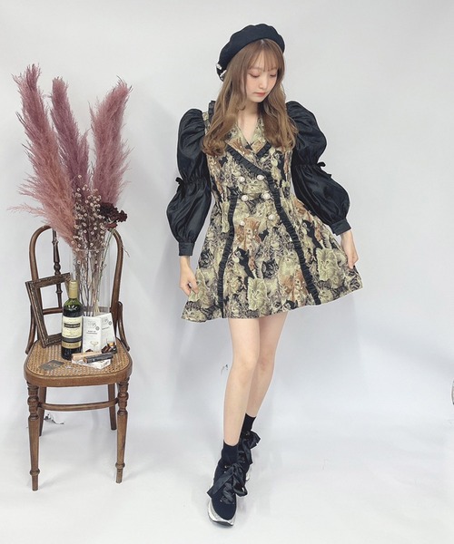 Swankiss（スワンキス）の「TC goblin organ O/P（ワンピース・レディース・ベージュ/ブラック・FREE）」の3枚目の写真