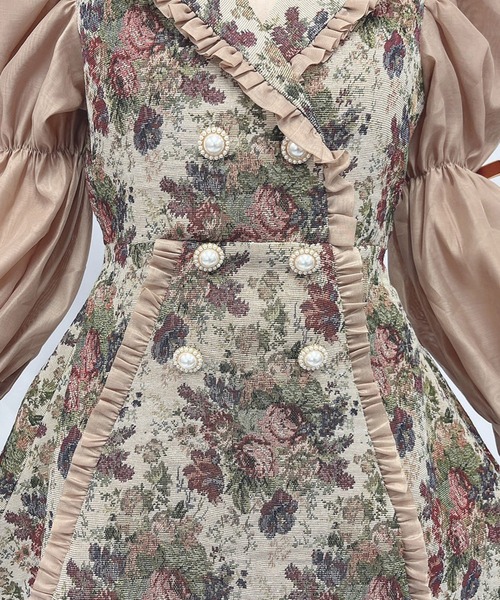 Swankiss（スワンキス）の「TC goblin organ O/P（ワンピース・レディース・ベージュ/ブラック・FREE）」の4枚目の写真