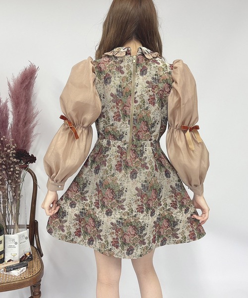 Swankiss（スワンキス）の「TC goblin organ O/P（ワンピース・レディース・ベージュ/ブラック・FREE）」の6枚目の写真