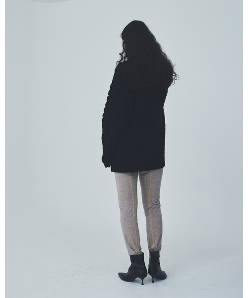 THEATRE PRODUCTS（シアタープロダクツ）の「ハニカム柄ニットプルオーバー（ニット/セーター・レディース・ブラック/ホワイト・FREE）」の14枚目の写真