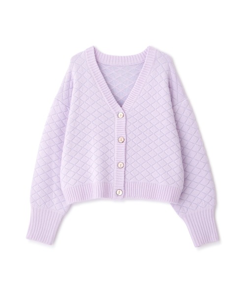 N.（N. Natural Beauty Basic）（エヌエヌナチュラルビューティーベーシック）の「◆ダイヤジャガードカーディガン（カーディガン/ボレロ・レディース・クリーム/ライラック/グリーン・MEDIUM）」の17枚目の写真