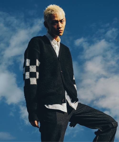 FTW(エフティダブリュー)の「CHECKER BOARD CARDIGAN(カーディガン/ボレロ・メンズ・ホワイト/ブラウン/ブラック・LARGE/MEDIUM)」の3枚目の写真