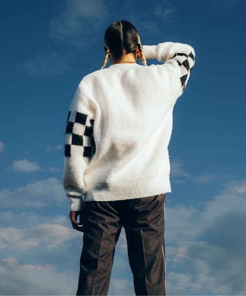 FTW(エフティダブリュー)の「CHECKER BOARD CARDIGAN(カーディガン/ボレロ・メンズ・ホワイト/ブラウン/ブラック・LARGE/MEDIUM)」の19枚目の写真