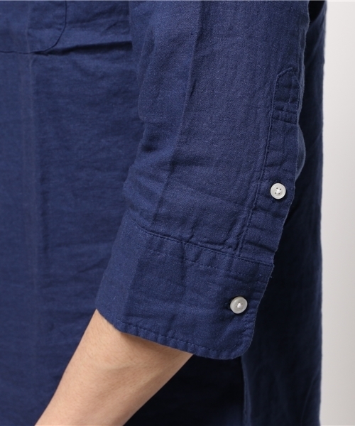 CIAOPANIC（チャオパニック）の「【Ciaopanic】　麻レーヨンシャツ7S（シャツ/ブラウス・メンズ・ホワイト/マスタード/ネイビー・MEDIUM/SMALL/LARGE）」の8枚目の写真