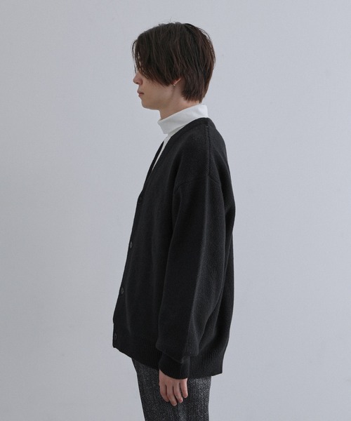 JUNRED（ジュンレッド）の「スフレニットカーディガン（カーディガン/ボレロ・メンズ・グリーン/チャコールグレー/ブラック/ベージュ・M/L/LL）」の7枚目の写真