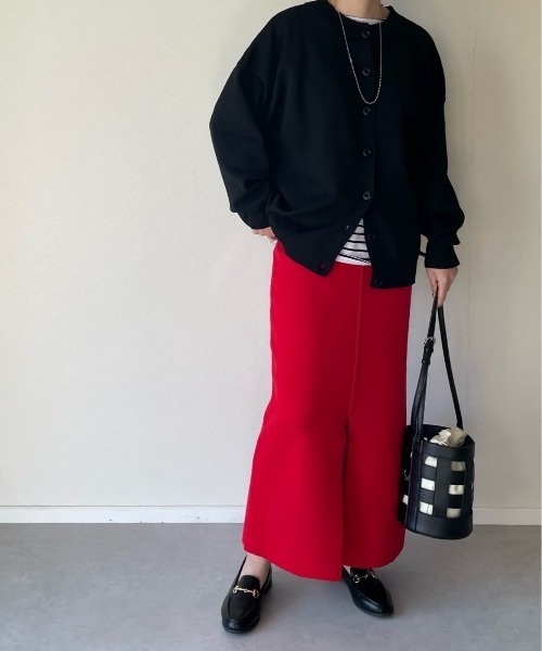 y/m by misato（イムバイミサト）の「総針タイトスカート（スカート・レディース・ブラック/レッド/グリーン・FREE）」の5枚目の写真