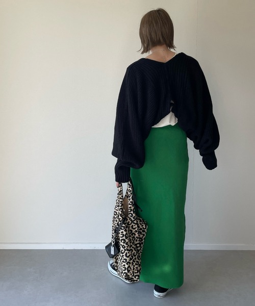 y/m by misato（イムバイミサト）の「総針タイトスカート（スカート・レディース・ブラック/レッド/グリーン・FREE）」の9枚目の写真