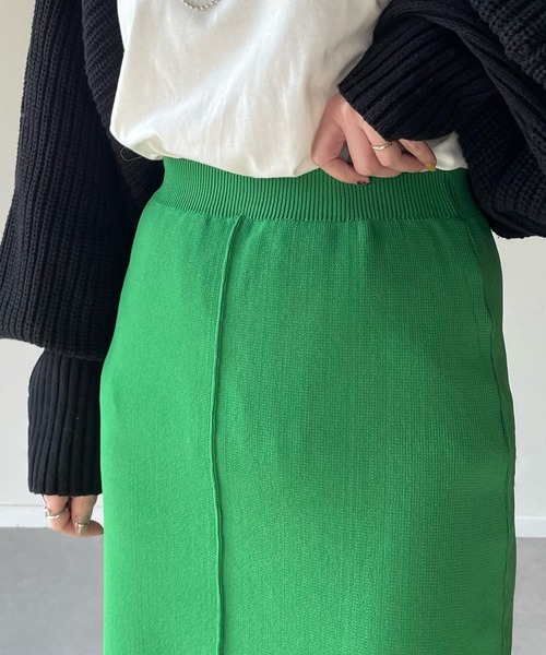 y/m by misato（イムバイミサト）の「総針タイトスカート（スカート・レディース・ブラック/レッド/グリーン・FREE）」の6枚目の写真