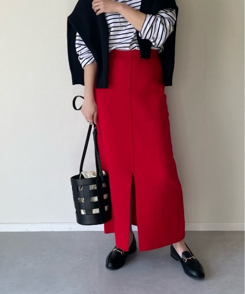 y/m by misato（イムバイミサト）の「総針タイトスカート（スカート・レディース・ブラック/レッド/グリーン・FREE）」の21枚目の写真