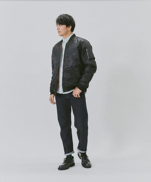 Right-on(ライトオン)の「フード付きMA-1(MA-1・メンズ・オリーブ/ブラック・M/L/XL)」の8枚目の写真