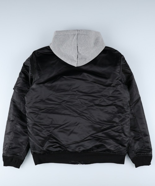 Right-on(ライトオン)の「フード付きMA-1(MA-1・メンズ・オリーブ/ブラック・M/L/XL)」の11枚目の写真