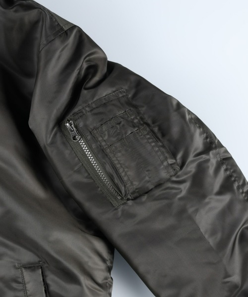 Right-on(ライトオン)の「フード付きMA-1(MA-1・メンズ・オリーブ/ブラック・M/L/XL)」の16枚目の写真