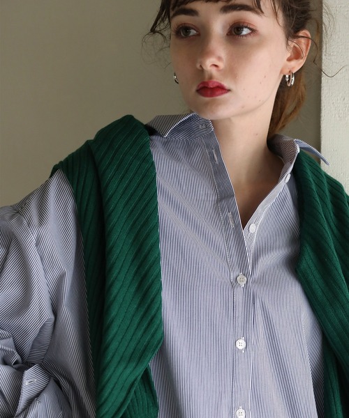 ストライプシャツチュニック（シャツ/ブラウス）｜aity（アイティ）